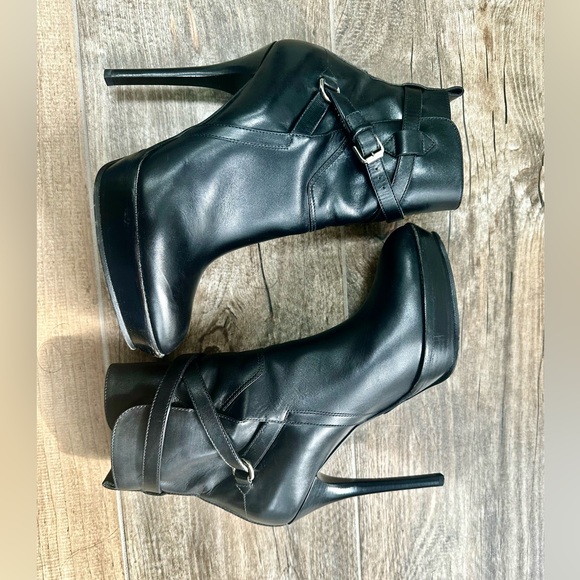 Ralph Lauren stiletto platform ankle boots - Picture 1 of 9